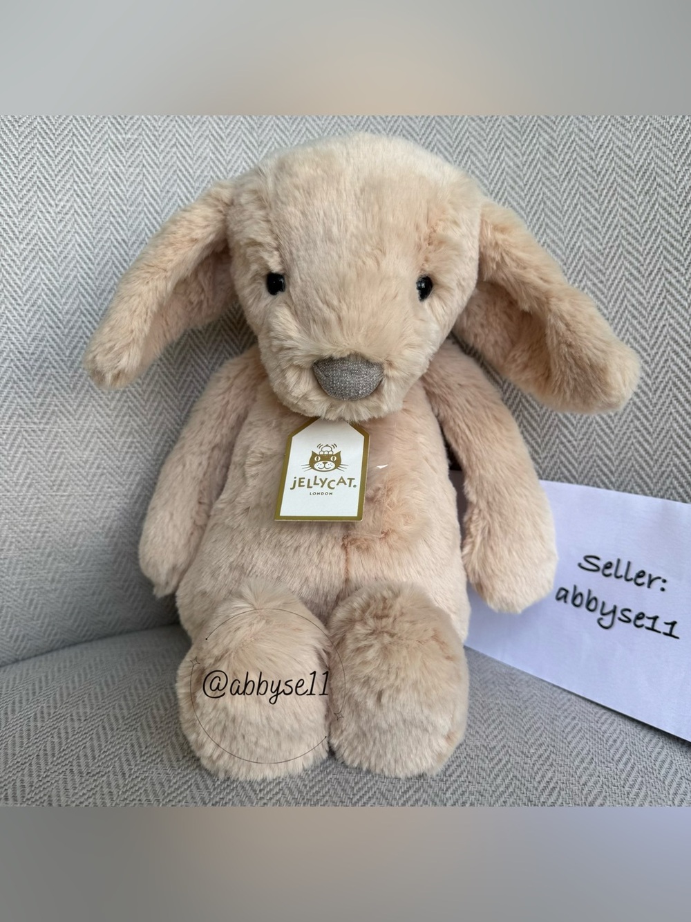 Jellycat Bashful Luxe Puppy Orlando - Medium - Authentic - BNWT - Fast Ship